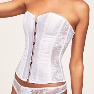 Adore Me Ashoka White Lace Corset NEW Women’s Size 0X (Sz 12-14) Bridal Gift